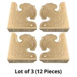 Hemobllo Vintage Corner Protectors 4Pcs Brass Meta