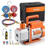 $196 VEVOR 4.5 CFM AC Vacuum Pump and Gauge Set, S