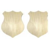 SHINEOFI Badge Wood Plaque Unfinished Basswood Wal