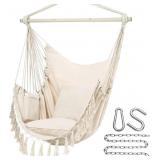 $111 Y- Stop Hammock Chair Macrame Beige