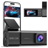 Dash Cam Front 1440P Dash Camera Support Loop Reco