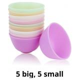 10 PCS Multi-colorful Silicone Mixing, Prep, Serve