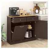 $230 Tilt Out Trash Can Cabinet, Kitchen Island wi