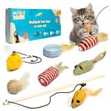 Natural Cat Toys Set, Eco-Friendly Interactive Toy