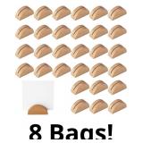 Tinoaly 30 Pcs Wooden Table Number Stands, Semicir