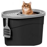 IRIS USA Large Top Entry Cat Litter Box, Covered w