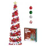 5 FT Pop Up Christmas Tree with Timer Lights and D