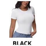 Womens T Shirts Basic Short Sleeve Crew Neck Slim