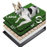 MEEXPAWS Dog Grass Pee Pads with Tray | Large 34 2
