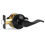 Probrico Wave Shape Passage Door Lever Black Keyle