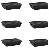 $227 2-Pack Grey Polypropylene Plastic Bus Tub / B
