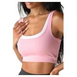 Women's Double-Layer Tank Top Elastic Comfort Crop