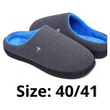 SYKT Mens Womens Comfort Memory Foam Slippers Warm