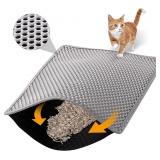 Ondware Cat Litter Mat 30 x 24 Inch, Double Layer,