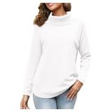 Women's Turtleneck Knit Pullover Long Sleeve Casua