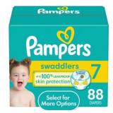 $103 Pampers Swaddlers Baby Diapers Size 7, 88 Cou