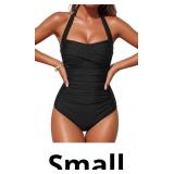 Smismivo Tummy Control Swimwear Halter One Piece S