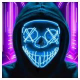 LED Mask Halloween Light Up Purge Mask Glow in the