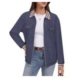 Zamowoty Women Barn Zip Up Jacket Women with Pocke