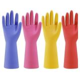 Bamllum 4 Pairs Colorful Rubber Kitchen Dishwashin