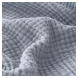 EMME Muslin Blankets for Adults Dusty Blue Small B