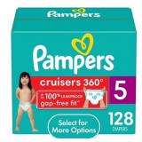 Pampers Cruisers Diapers 360 Size 5, 128 Count (Se