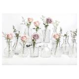 Mini Bud Vases Centerpieces for Tables,Clear Bud V