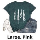 Women's Summer Pine Tree T Shirts for Women Hiking