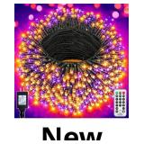 Outdoor Halloween Lights, 98FT 300 LEDs Purple Ora