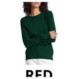 Women's Classic Crew Neck Long Sleeve Pullover Lig