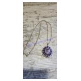 Sterling silver necklace amethyst