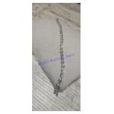 10k white gold diamond tennis bracelet