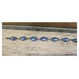 Sterling Silver Bracelet Blue