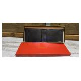 vintage men's Heritage brand leather wallet set