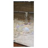 collection of vintage Anchor Hocking glassware in