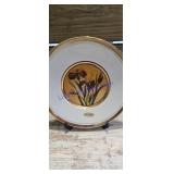 of Chokin display plate 24K engraved scene of