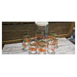 vintage Anchor Hocking Orange Juice Carafe set