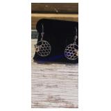 Sterling silver honeybee earrings