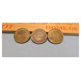 vintage Gulf Oil brass tokens