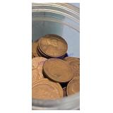 Wheat pennies mostly  entire jar