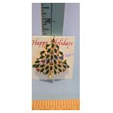 gold-tone vintage Christmas tree pin