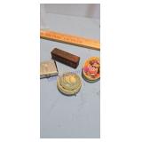 Antique metal pill bixes