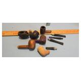 Smoking pipes clay corn cob collection