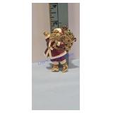 1980s gold-tone Santa Claus brooch
