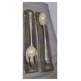 Silver-plated salad serving set