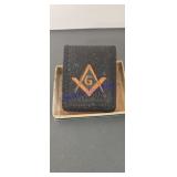 Freemason leather bifold wallet