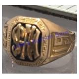 Antique 10 K Yellow Gold Class Ring 1924 Size 6
