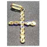 14k Gold Cross Pendant