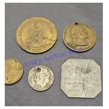 Silver Dime And Token Trade Coins
