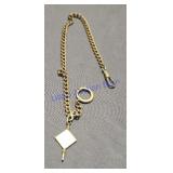 Gold-filled Albert-style Pocket Watch Chain Fob